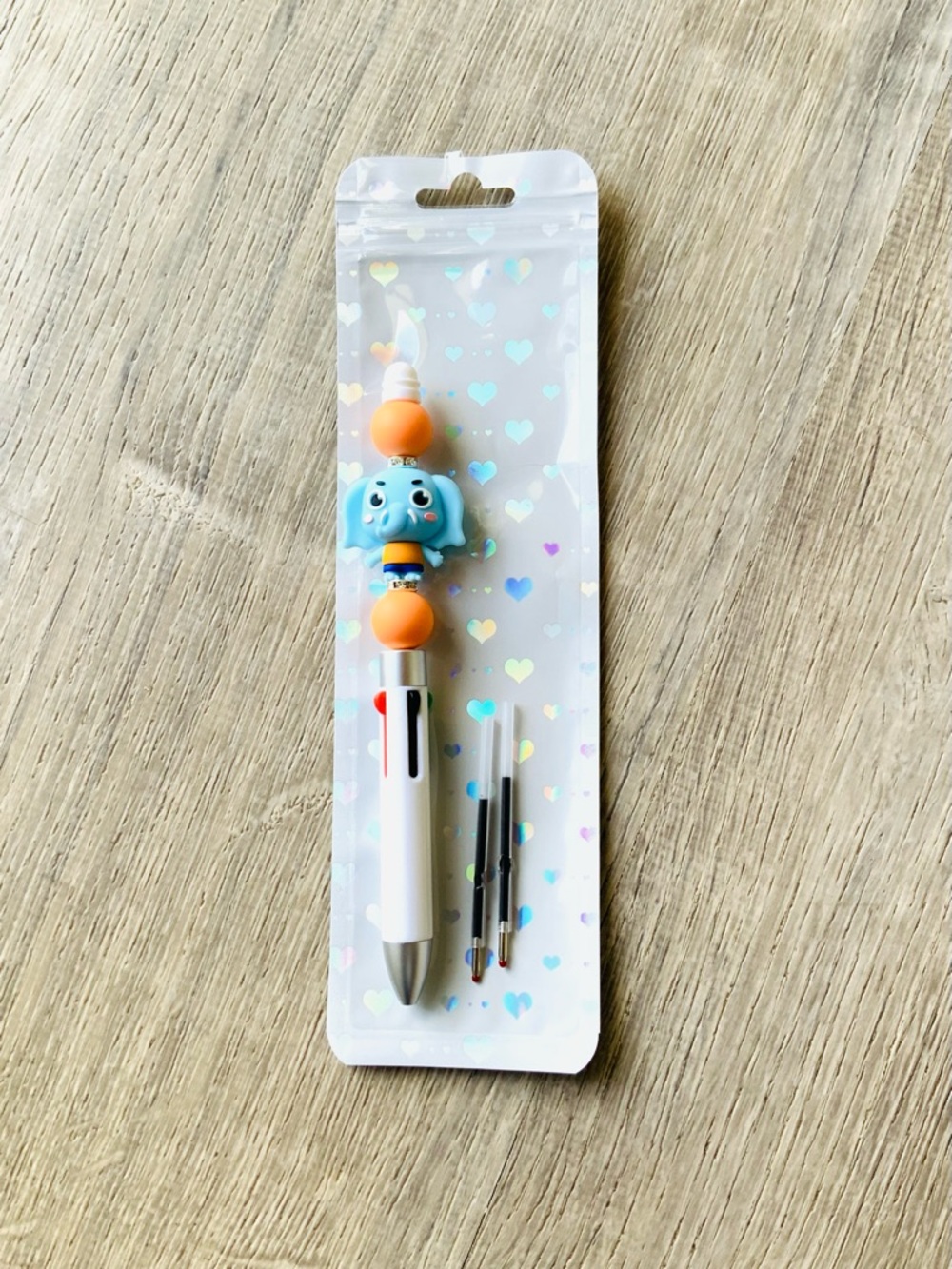 NEW📚 Handcrafted Beaded Multi-Color Retractable Pen OS